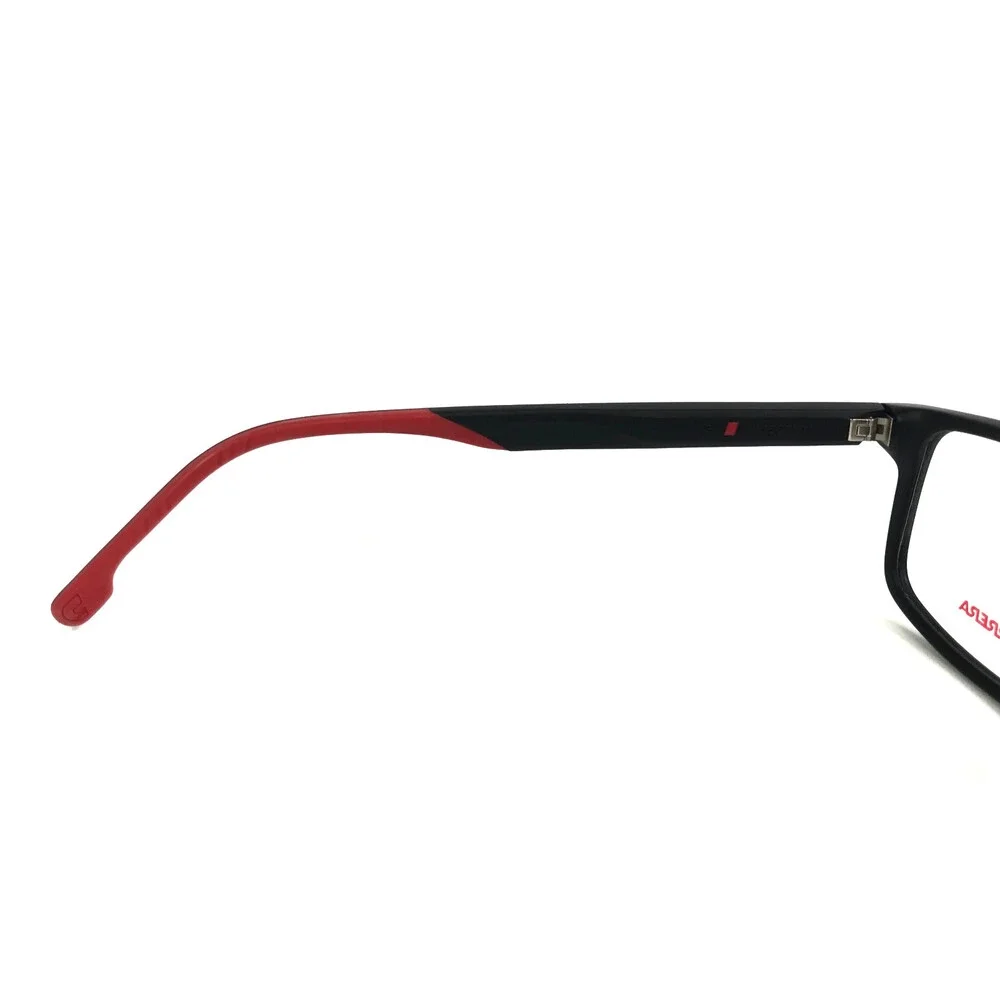 Carrera Eyeglasses Frames 8865 003 Matte Black Red Rectangle Full Rim 55-16-145